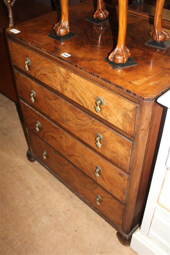 Walnut chest of drawers